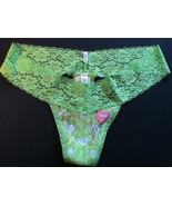 Cheekster thong panty-M extra-low lime-green lace NWT Victoria&#39;s Secret ... - $15.00