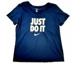 The Nike Tee Women&#39;s T-Shirt Size Small Navy Blue Cotton Athletic Cut TF8 - £14.11 GBP