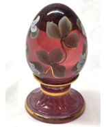 Vintage FENTON Hand Painted SIGNED Glass Egg Paperweight Decor Piece #19... - $82.67 CAD