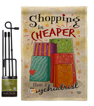 Shopping is Cheaper Burlap - Impressions Decorative Metal Garden Pole Flag Set G - $33.97