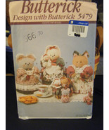 Butterick 5479 Critter Cookie Tins Covers Pattern - £7.92 GBP