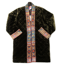 NWT Johnny Was Naomi in Tiger Eye Embroidered Velvet Quilted Kimono XS $390 - $212.85