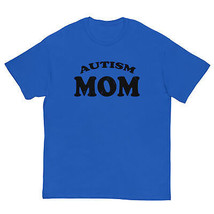 Autism Mom Awareness T-Shirt Mother Autistic Men&#39;s classic tee Sports Style - £28.72 GBP