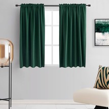 Donren Hunter Green Blackout Thermal Insulating Window Curtains, 2 Panels). - £26.48 GBP