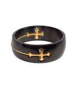 Men&#39;s Cross Ring, Titanium Steel ring Ring, Men&#39;s Band, Engagement Ring - $13.66 CAD