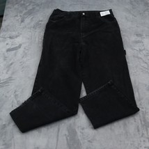 Nautica Pants Mens 40 Black High Waist Straight Cut Casual Jeans Bottoms - £23.29 GBP