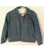 vintage 80&#39;s London Fog jean jacket size child M 10/12 , snap close, lining - $13.32