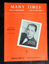Many Times 1953 Sheet Music - Percy Faith - £1.96 GBP
