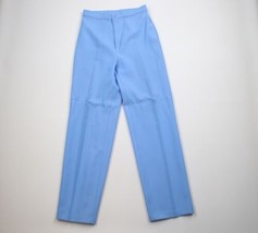 Vintage 70s Levis Womens 14 Distressed Knit Wide Leg Flared Chino Pants Blue USA - £47.44 GBP