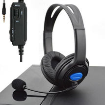 Stereo Wired Gaming Headsets Headphones with Mic for PS4 Playstation 4 PC Laptop - £23.18 GBP