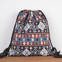 Teenager Jacquard Boho Chic Gypsy Drawtring Backpack Bag Female Ecology Hippie A - £22.58 GBP