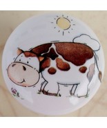 Ceramic Knobs Knob w/ Cows Cute #4 Cow HOLSTEIN - $6.11 CAD
