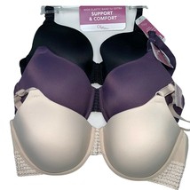 Olga Underwire Contour Bra Back Smoothing Wide Support Band Full Coverage GB3191 - £31.36 GBP