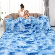 Fleece Throw Blanket Cozy Soft Lightweight Throw Blankets Warm Plush Blue Fall B - £36.76 GBP