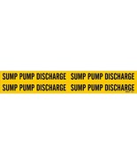 4 SUMP PUMP DISCHARGE Pipe Markers ADHESIVE STICKERS 7&quot; L x 1 1/8&quot; BRADY... - $441.03 MXN