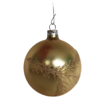 German mercury glass ball vintage Christmas ornament hand blown gold sparkles - £9.43 GBP