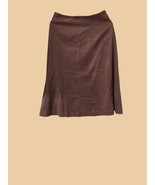 KATE HILL Sz 4 Brown A-line Fully Lined Skirt EUC Feels like Suede - $518.77 MXN