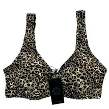 Relleciga Bikini Top Womens S Metallic Leopard Padded Swim Resort Wear B... - $23.46