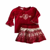 Little Lass Fair Isle Skirt Sweater Set Size 12 Months - £19.47 GBP