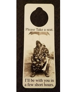 NOS Vintage 1990s Novelty Door Hanger I&#39;ll Be With You in a Few Short Hours - $5.89