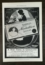 Vintage 1901 Lowney&#39;s Medallion Chocolate Full Page Original Ad 721 - £4.14 GBP