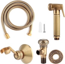 Handheld Bidet Sprayer For Toilet, Vintage Brass Handheld Bidet Sprayer Spray - £51.15 GBP