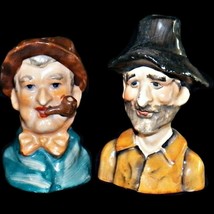 Vtg Japan Old Man and Woman Hillbilly Hobo Hillbillies Salt Pepper Shakers Set - £11.96 GBP