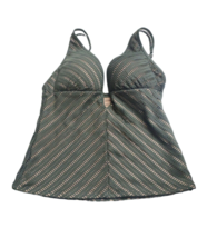 Bar III Womens Swimwear Crochet Plunge Neck Tankini, Olive, Size Medium - $286.30 MXN