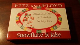 Fitz &amp; Floyd  Snowflake &amp; Jake  Sentiment Tray   *NIB* - $12.19