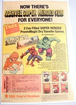   1980 Spider-Man and Hulk Prestomagix Dry Transfers Ad - $7.99