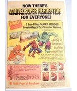   1980 Spider-Man and Hulk Prestomagix Dry Transfers Ad - £6.26 GBP