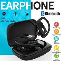 Waterproof Wireless Ear-Hook Earbud Earphones Bluetooth 5.0 Headsets HD Call USA - £19.66 GBP