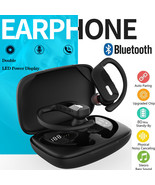 Waterproof Wireless Ear-Hook Earbud Earphones Bluetooth 5.0 Headsets HD ... - £19.63 GBP