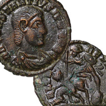 Constantius Gallus/Roman Soldier Spearing Enemy Horseman FEL TEMP REPARATIO Coin - £44.08 GBP