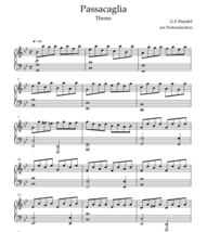 Passacaglia - Theme from Suite No.7 in G minor by G.F.Handel (Sheet Music) - $6.08