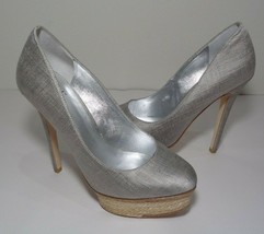 Pelle Moda Size 7.5 M HOKAN Silver Heels Pumps New Women&#39;s Shoes - £118.27 GBP