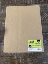 Pop! Felt Sheet 9x12” Tan Sticky Back - $11.76