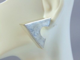 Womens Vintage Estate Sterling Silver Modernist Earrings 8.8g E1438 - £35.61 GBP