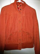 Vintage Mossimo Womens Junior&#39;s Size Jacket Corduroy Burnt Orange 1980&#39;s Style - £10.14 GBP