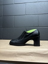 Vintage Y2K 90’s White Mt. Chunky Black Leather Square Toe Shoes Wmns Sz... - $44.96