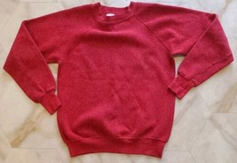 Vintage 90s USA Made Original Pannill Raglan Red Heather Crewneck Sweats... - $29.50