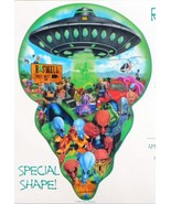 SunsOut Roswell This Way 750 pc Shaped Jigsaw Puzzle UFO Little Green Me... - £14.75 GBP