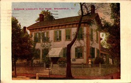 Springfield ILLINOIS-ABRAHAM Lincoln&#39;s Home -1932 Postcard Bk 58 - £5.53 GBP