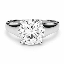 925 Sterling Silver 3.35Ct Round Cut Simulated Diamond Solitaire Engagement Ring - £94.95 GBP