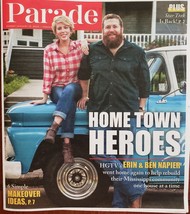 Home Town Heroes Erin &amp; Ben Napier, Patrick Stewart in Parade Magazine Jan 2020 - £4.64 GBP