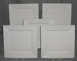 Set (5) Mikasa Italian Countryside Pattern Stoneware Square Dinner Plates - £118.26 GBP