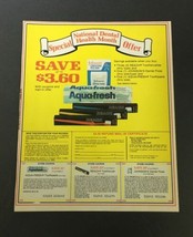 VTG 1982 National Dental Health Month Johnson's Dental Floss Print Ad Coupon - $19.00