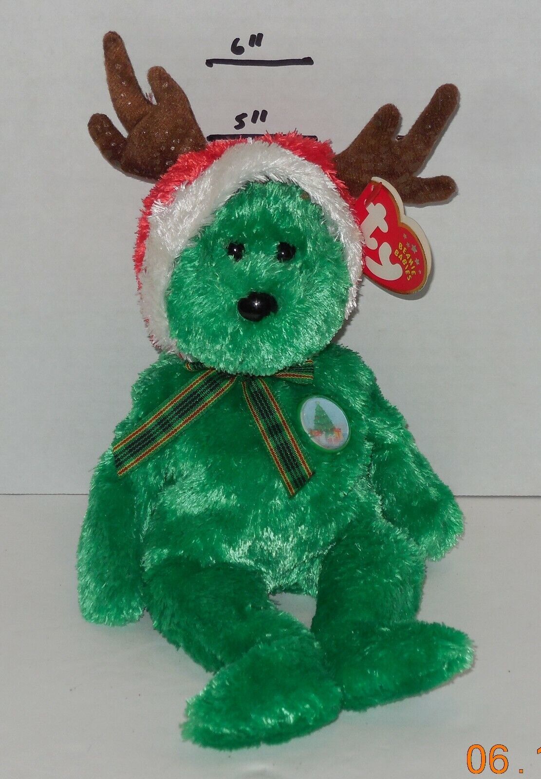 Primary image for Ty 2002 Holiday BEAR Beanie Baby plush toy