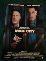 Mad City - Movie Poster With Dustin Hoffman &amp; John Travolta - £16.51 GBP