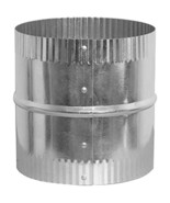 HVAC Duct Pipe Connector, Round, Crimped Ends, Galvanized, 4-In. - €16,55 EUR